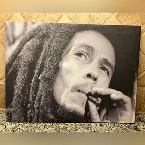 Bob Marley Canvas print 15 3/4” x 11 3/4” Cannabis Smoking